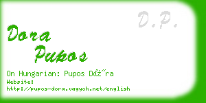 dora pupos business card